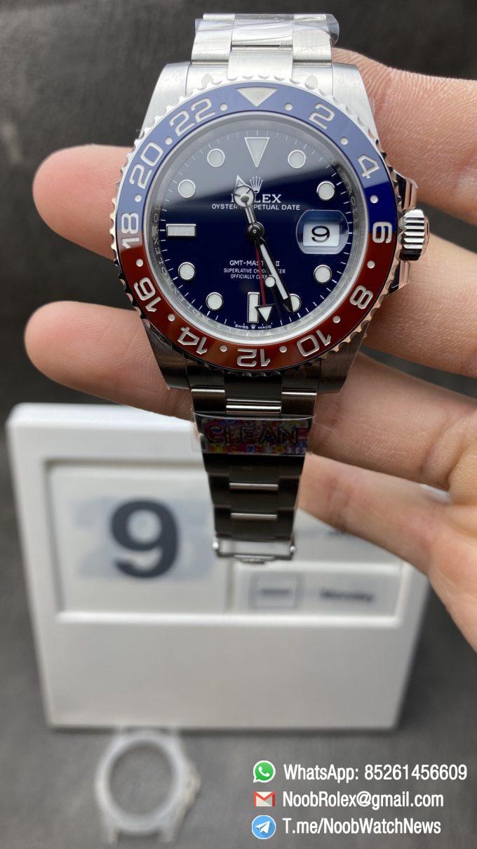 Clean Factory Rolex CF GMT Master II 126719BLRO Midnight Blue Dial Red Blue Ceramic Bezel 904L Oystersteel Oyster Bracelet SA3285 Movement 01