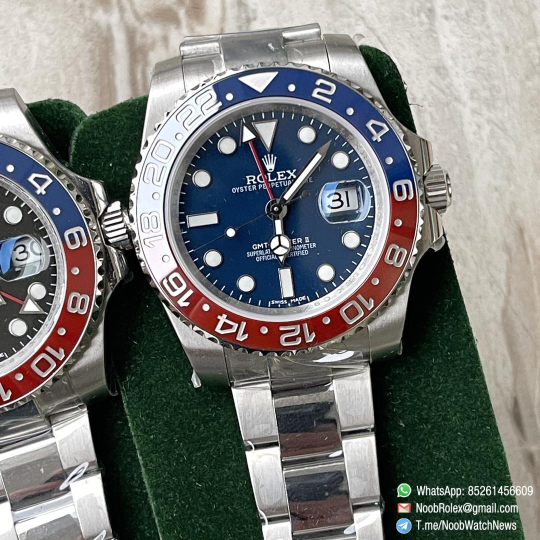 Clean Factory Rolex CF GMT Master II 126719BLRO Midnight Blue Dial Red Blue Ceramic Bezel 904L Oystersteel Oyster Bracelet SA3285 Movement 10