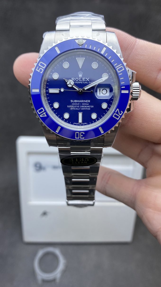 Clean Factory Watches Rolex Submariner 116619LB 40mm Blue Dial Ceramic Bezel 904L Steel Case Bracelet VS3135 Movement