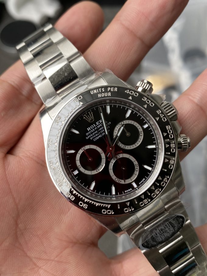 Clean Factory Watch CF Watches Rolex Daytona 126500LN Black Dial Black Cerachrom Bezel 904L Oystersteel SH4131 Movement 02