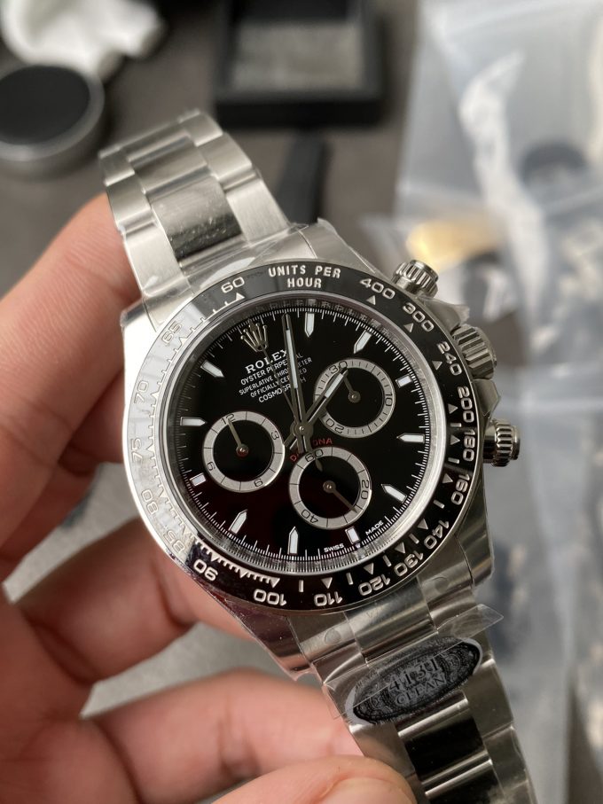 Clean Factory Watch CF Watches Rolex Daytona 126500LN Black Dial Black Cerachrom Bezel 904L Oystersteel SH4131 Movement 04