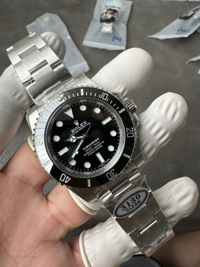 Clean Factory Watch Submariner 114060 No Date Black Ceramic Black Dial 904L Steel VR3130 Movement 03