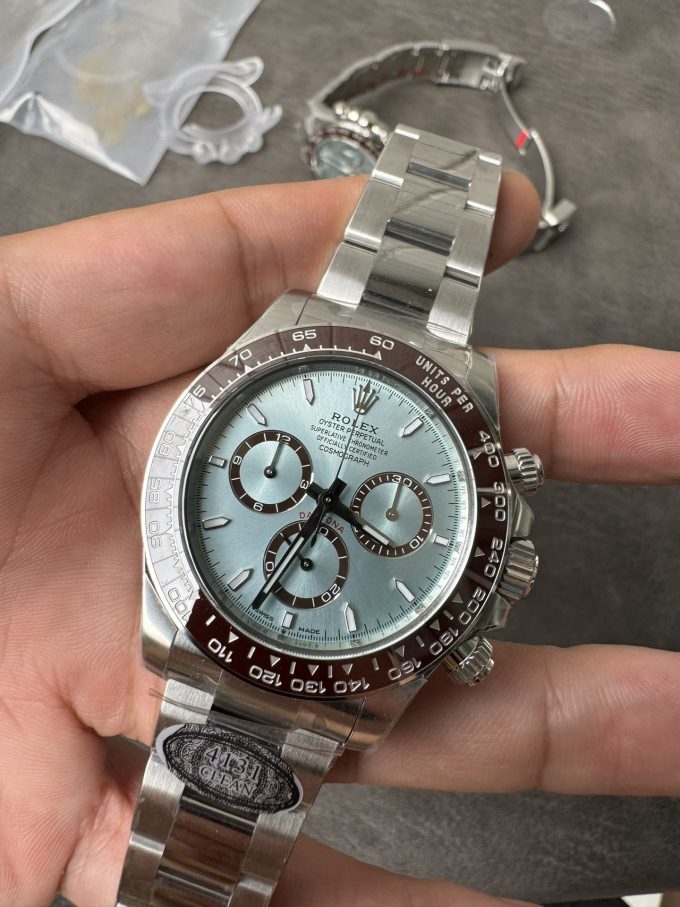 Clean Factory Daytona 126506 ICE Blue Dial Brown Ceramic Bezel SH4131 Movement 72 Hours Power Reserve 04