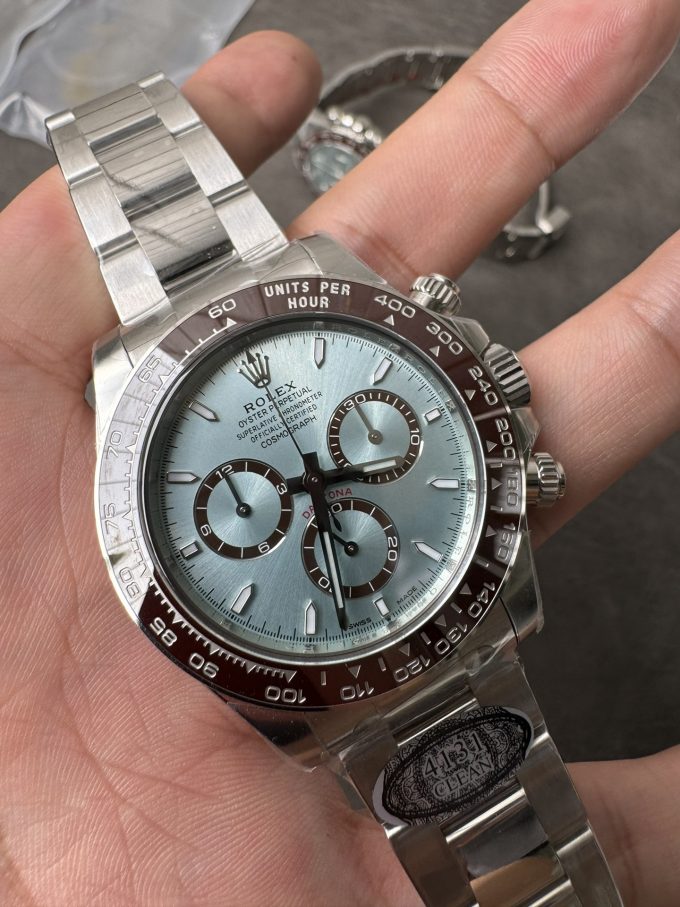 Clean Factory Daytona 126506 ICE Blue Dial Brown Ceramic Bezel SH4131 Movement 72 Hours Power Reserve 05