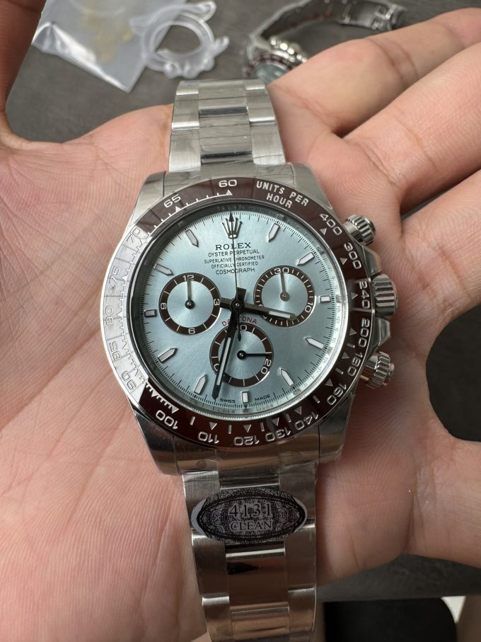 Clean Factory Daytona 126506 ICE Blue Dial Brown Ceramic Bezel SH4131 Movement 72 Hours Power Reserve 06