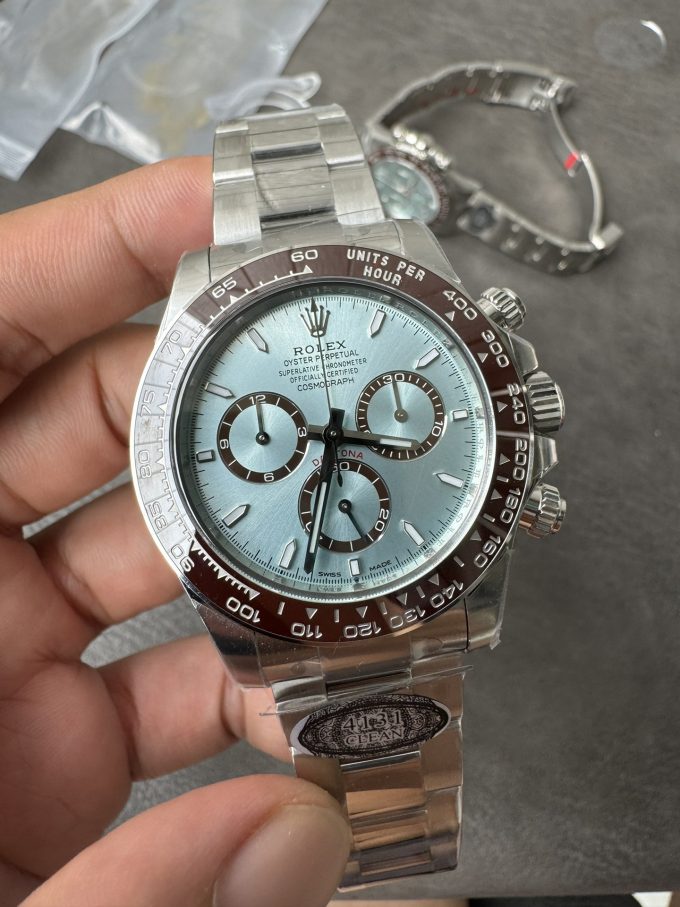 Clean Factory Daytona 126506 ICE Blue Dial Brown Ceramic Bezel SH4131 Movement 72 Hours Power Reserve 07