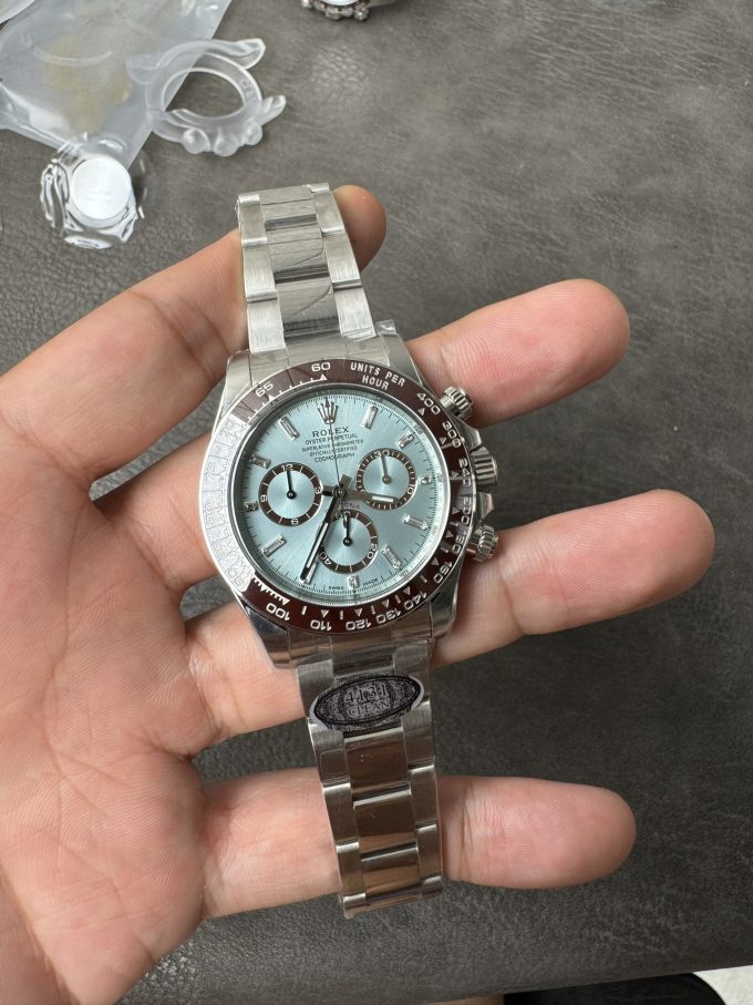 Clean Factory Daytona 126506 ICE Blue Dial With Diamonds Markers Brown Ceramic Bezel SH4131 Movement 72 Hours PR 01