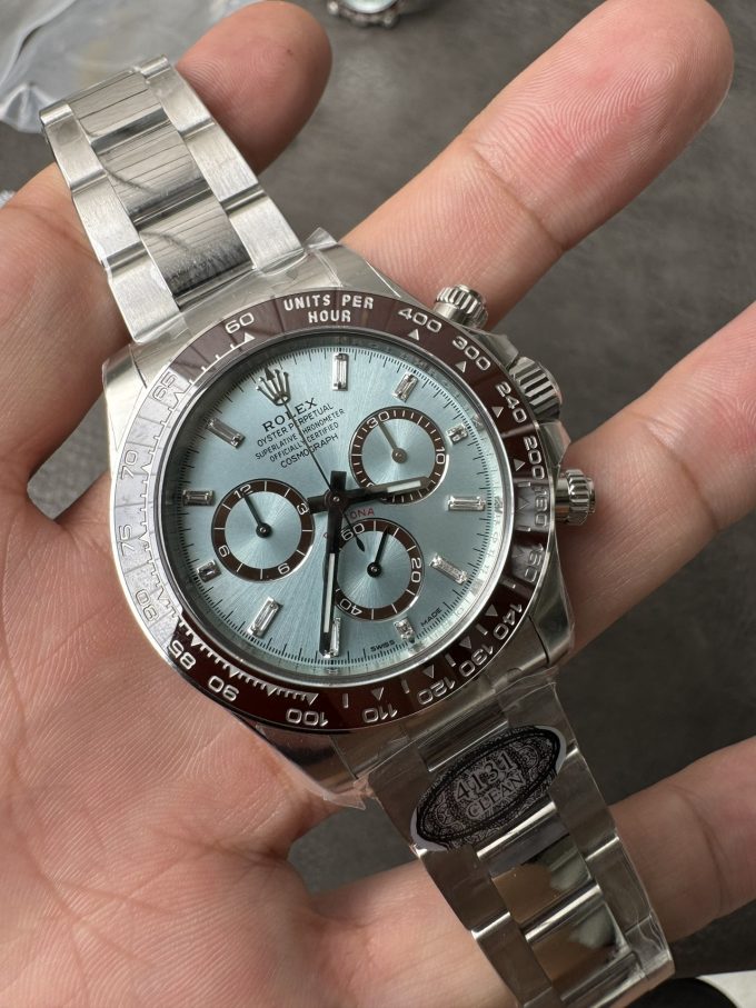 Clean Factory Daytona 126506 ICE Blue Dial With Diamonds Markers Brown Ceramic Bezel SH4131 Movement 72 Hours PR 03