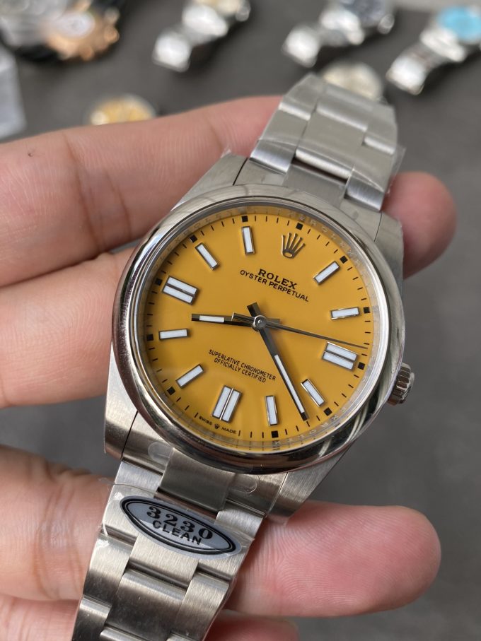 Clean Factory Rolex Oyster Perpetual 126000 36mm Yellow Dial 904L Steel VR3230 Movement 09