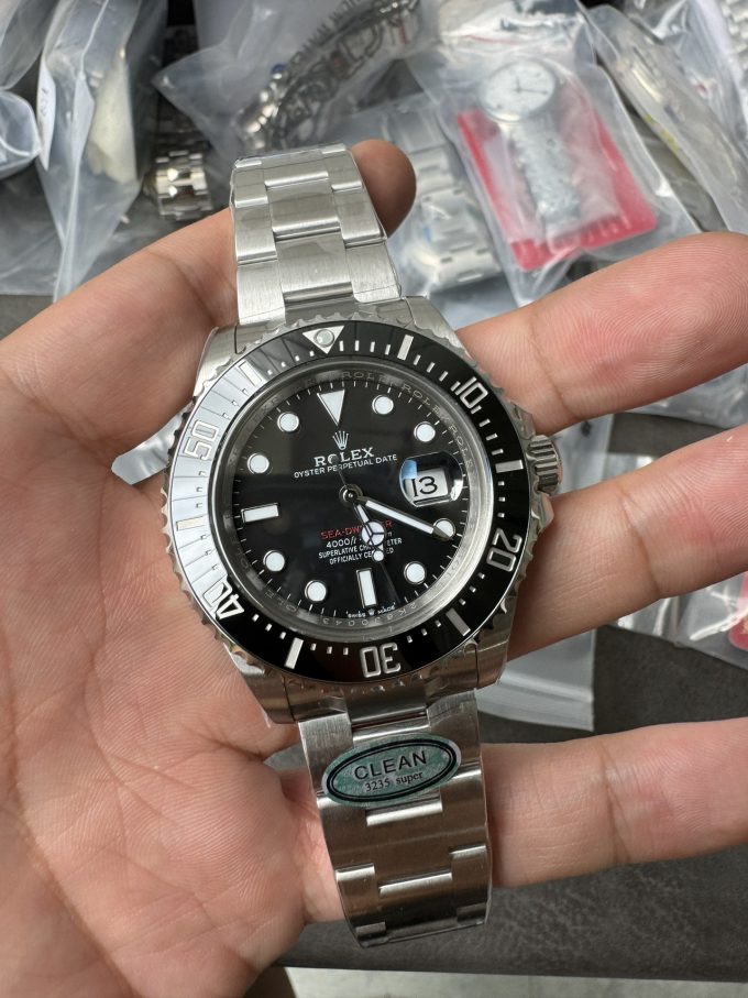 Clean Factory Rolex Sea Dweller 126600 Single Red 904L Steel Case and Bracelet SH3235 Movement 01