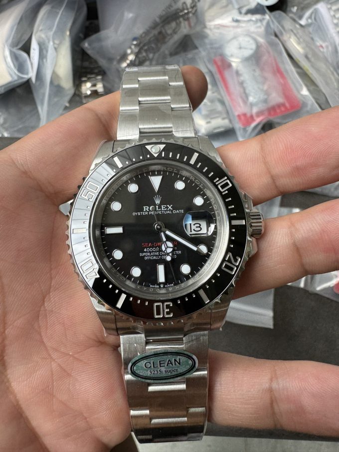 Clean Factory Rolex Sea Dweller 126600 Single Red 904L Steel Case and Bracelet SH3235 Movement 02