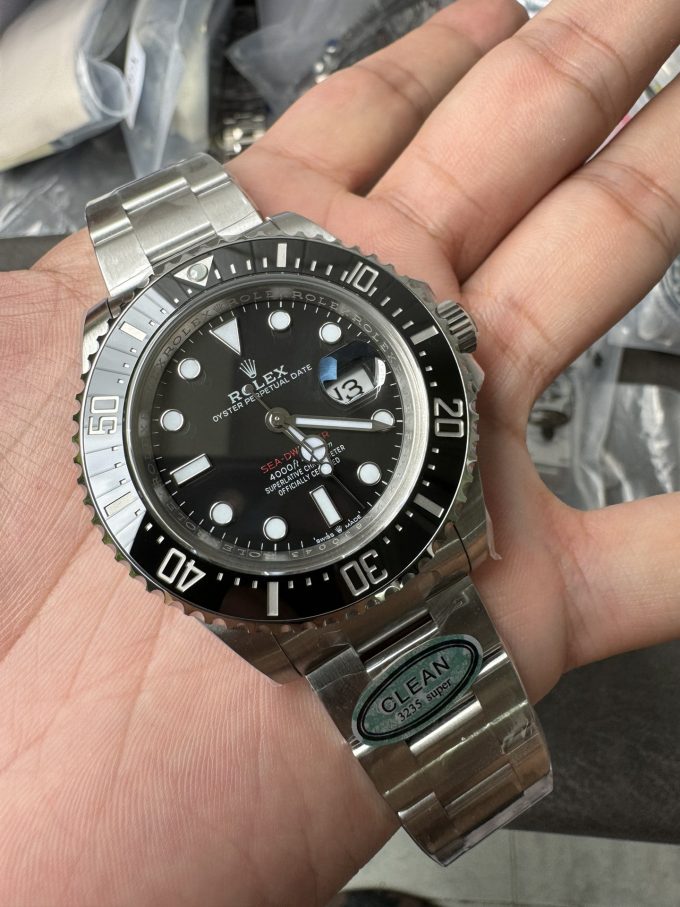 Clean Factory Rolex Sea Dweller 126600 Single Red 904L Steel Case and Bracelet SH3235 Movement 03