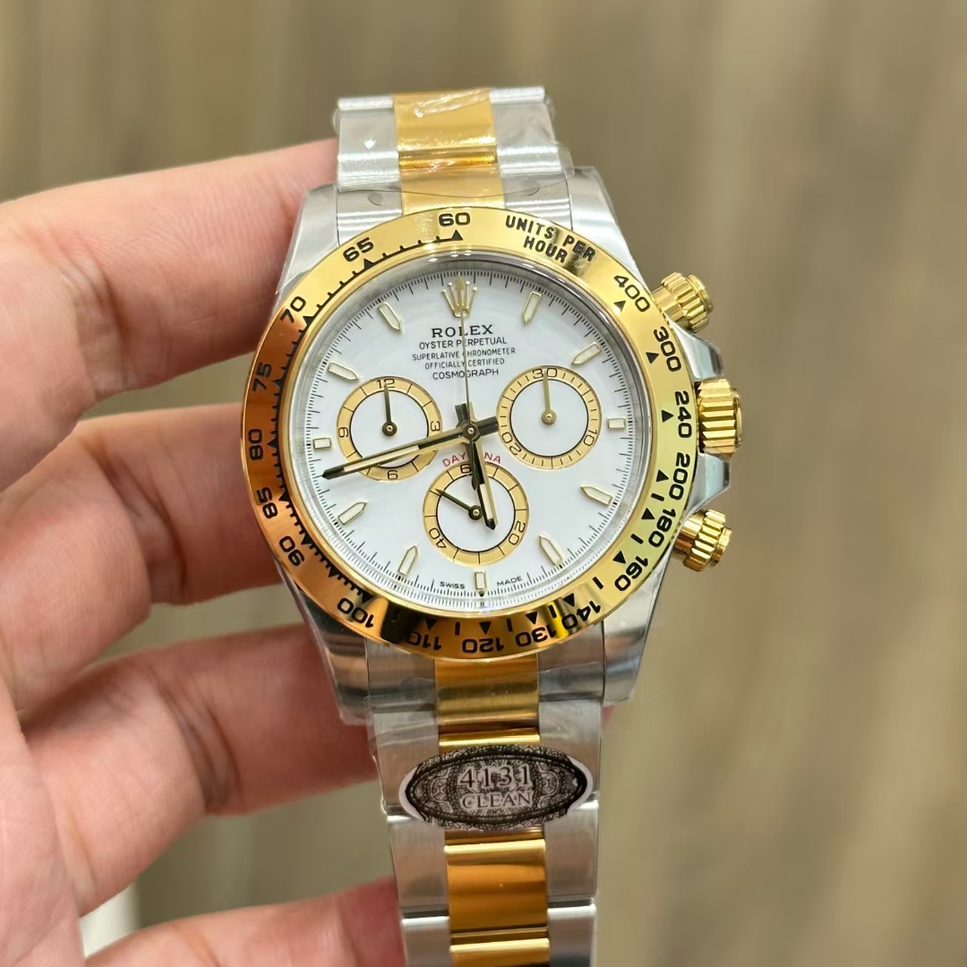 Clean Factory Daytona 126503 Two Tone Yellow Gold Steel Bracelet White Dial with Gold Eye Sub Dial SH4131 Movement 01