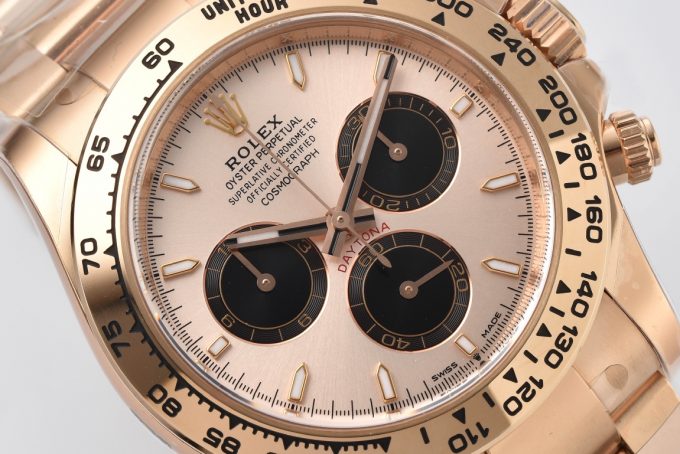 Clean Factory Rolex Daytona 126505 Rose Gold Case Bracelet Rose Gold Dial with Black Sub Dial SH4131 Movement 02